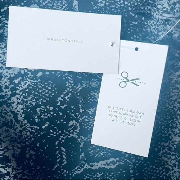 H Halston Studio Yoga pants bicolor snake December sky HSWS2160005 size L - Picture 6 of 13